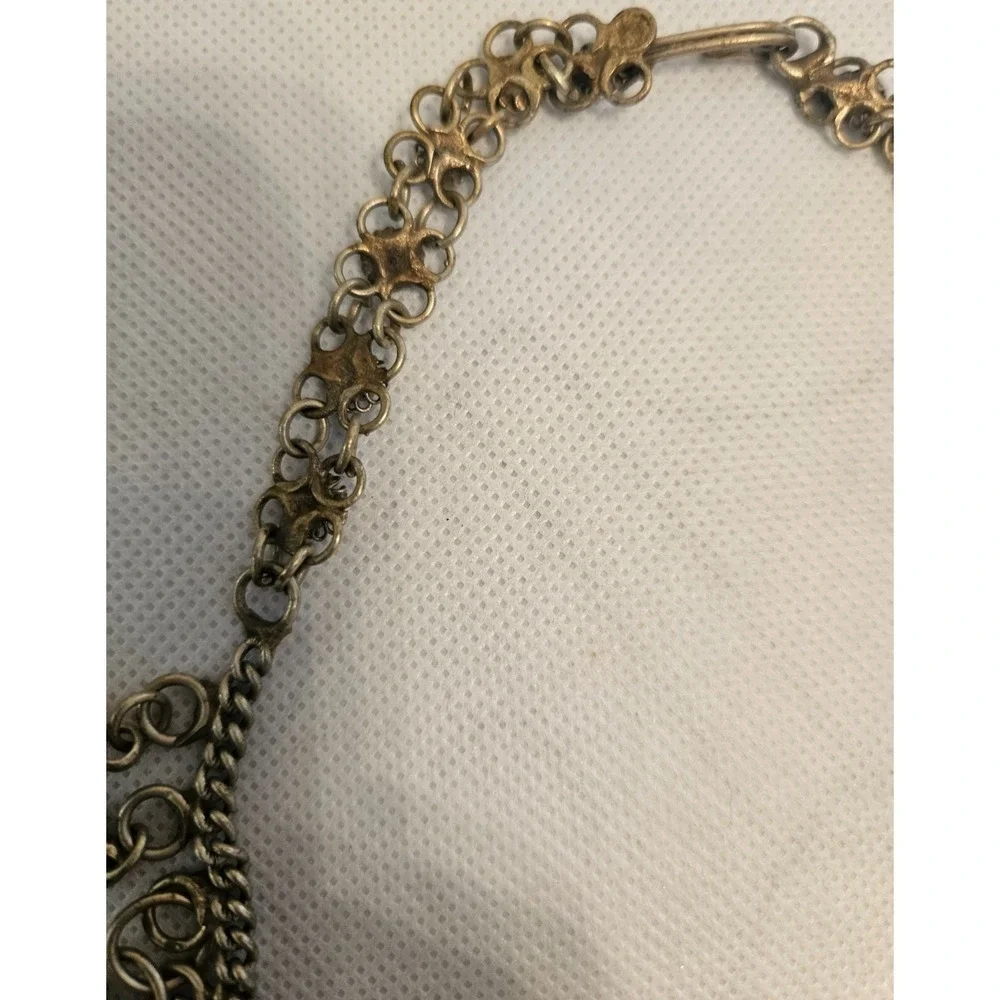 Bell Choker Necklace Statement Chainmail Bib‎ Festival Tribal Jewelry